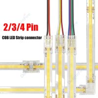 2/3/4pin COB LED Strip Connector 5mm 8mm 10mm LED Connector Fixed Clips Terminal Extension Cord For 2835 5050 SMD COB LED LightsWires Leads Adapters