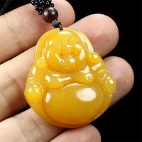 ZZOOI Huang Longyu Maitreya Buddha Pendant Fashion Men Natural Lucky Gifts Charm Jewellery Women Necklace Amulet sweater chain