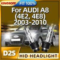 Kingsofe หลอดไฟ D2s ความสว่างสูง6000K ไฟหน้าซ่อนแบบซีนอนสำหรับ Audi A8 4e2 4e8 2003 2004 2005 2006 2007 2008 2009 2010