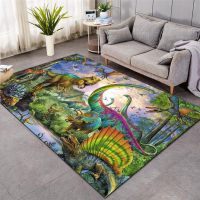 dinosaur Shaggy Anti-Skid Floor Mat 3D Car Non-slip rug Dining Room Living Room Soft Child Bedroom Mat Car Home Decor 016