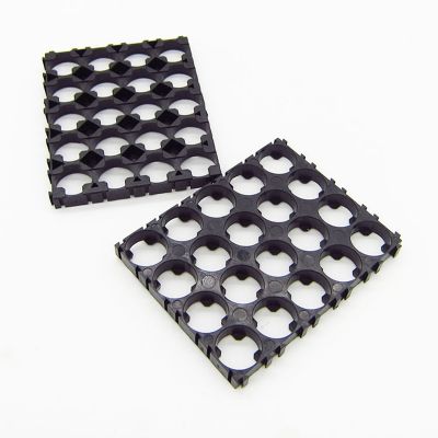 20 Pcs 18650 Battery 4X5 Cell Spacer Radiating Shell Pack Plastic Heat Holder Black