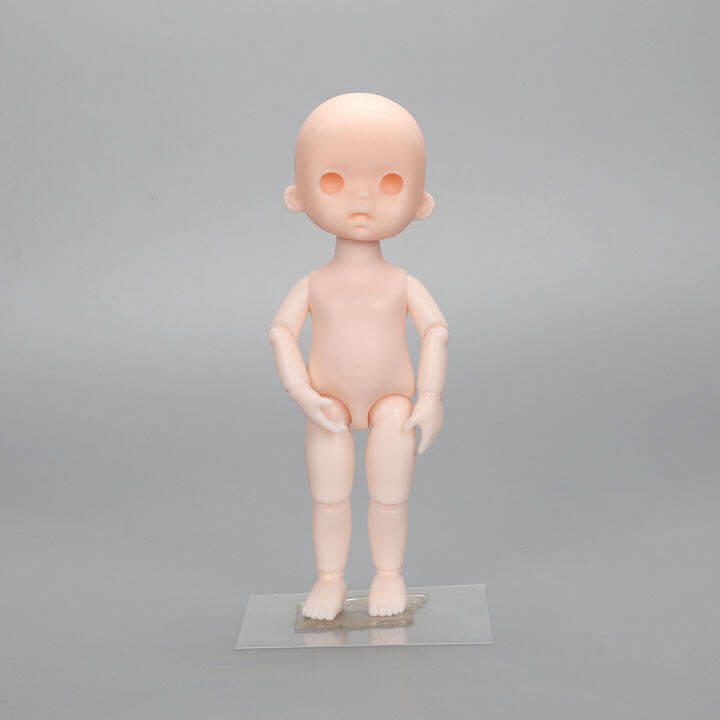 16cm-bjd-doll-13-moveable-jointed-dolls-with-smile-pig-face-naked-white-nude-women-body-no-face-up-without-hair-to-makeup-dolls