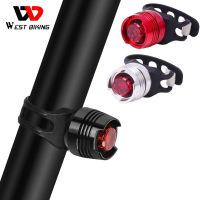 ❀✠ WEST BIKING Bicycle Tail Light Mini MTB Road Bike Taillight Night Riding Warning Helmet Rear Lights Portable Cycling Accessories