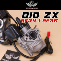 คาบู ฝาดำ Honda Dio ZX 34 / ZX 35 / Dj-1อะไหล่รถป๊อบ dio เกรดแท้โรงงาน คาบูเดิม zx คาบูdio af34 / af35 รถป๊อป zx