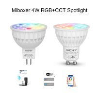 [HOT QQZIWWUJJWG 104] Miboxer 4W RGB CCT LED Spotlight FUT103 GU10 FUT104 MR16 2.4G Wifi หรี่แสงได้เพดานหลอดไฟ Led สำหรับตกแต่งบ้าน