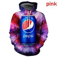 New 3d Pepsi theme mens and womens fashion hoodie print loose hooded sweater casual pullover couple shirt  XS-5XL