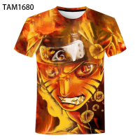 2023 NEW Short Sleeved T-shirt with Naruto Uzumaki Naruto Kakashi 3d Childrens Graphic 2023 brand new T-shirt