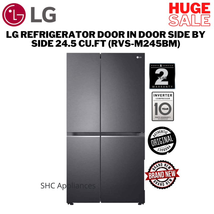 LG Refrigerator Door in Door Side by Side 24.5 cu.ft RVSM245BM Lazada PH