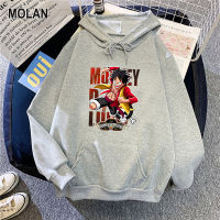 MOLAN เสื้อสเวตเตอร์ลำลองมีฮู้ดทรงหลวมมีฮู้ดลายพิมพ์แขนยาวสเวตเตอร์แขนยาวเด็กหญิงเด็กชายแจ็คเก็ตแขนยาวลายการ์ตูนน่ารักสามารถสวมใส่ได้ทั้งชายและหญิง