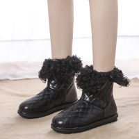 Women Snow Boots Fur Mid-calf 2022 New Winter Platform Chelsea Boots Slip-on Warm Short Plush Casual Shoes Goth Mujer Zapatos