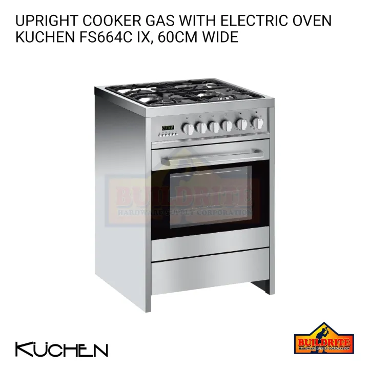 KUCHEN KCH.FS664C.IX Upright Cooker Gas Cooktop with Electric Oven