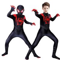 1 2022 New Spider Man Cosplay Costume Bodysuit Zentai Halloween Iron Spiderman Peter Parker Superhero Jumpsuit Set For Kids A