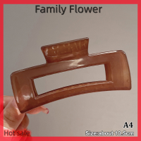 Family Flower Flash Sale คลิปหนีบผมแฟชั่นโอเวอร์ไซส์สำหรับเด็กผู้หญิงกิ๊บหนีบผมโปร่งใสกิ๊บหนีบผมทรงหางม้าเครื่องประดับผมปู