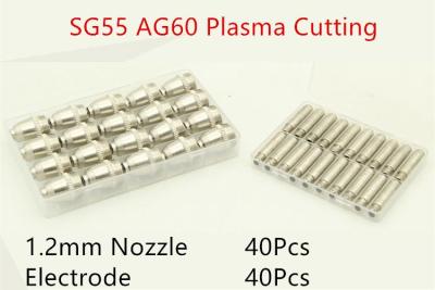 【CC】☁❃  AG60 SG55 CUT60 LGK60 Electrode Cutter Torch Consumables Nozzle CUT 60 for AG60/SG55 Welding Tools 80Pcs