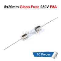 10pcs 5x20mm Glass Fuse With Pins 5*20mm Fast Blow Fuse 250V 0.5A 1A 2A 3A 4A 5A 6.3A 8A 10A 12A 15A 20A