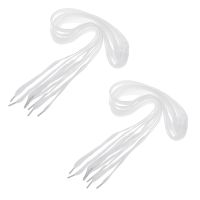 White Flat Shoelaces Sneaker Shoes Strings 4 Pairs