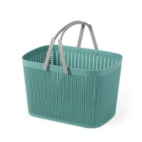 N2N_fashion-GOME ตะกร้าอเนกประสงค์มีหูหิ้ว รุ่น Woven 2101 ขนาด 23×32.5×21ซม. สีเขียว ปังสุดๆ