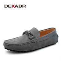 DEKABR New 2023 Men Cow Suede Loafers Spring Autumn Genuine Leather Driving Moccasins Slip on Men Casual Shoes Big Size 38~46