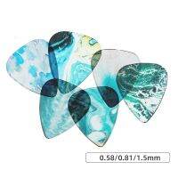 ：《》{“】= 6PCS Acoustic Electric Guitar Picks Transparent Personality Colorful Pattern