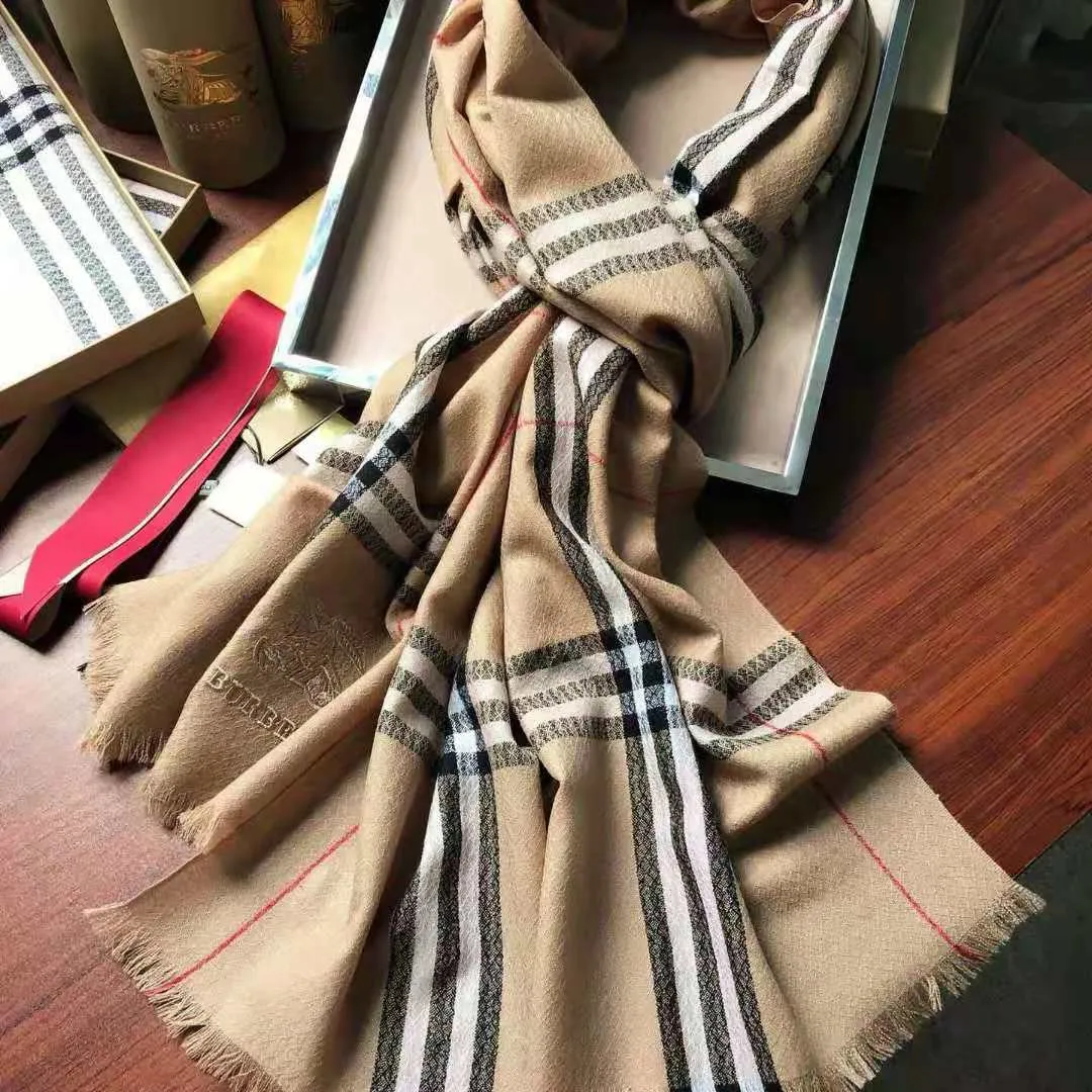 Burberry Scarf New Cashmere Wool Scarf Ladies Double-Sided Warm All-Match  Selendang Dual-Use Scarf Panjang | Lazada