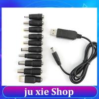 JuXie store Dc male power charger connector  4.0x1.7 7.4 jack USB boost Cable line DC 5V to 9V 8.4V 12V Step UP Module Converter Adapter