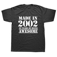 Made In 2002 Awesome T Shirt Men Cotton 20 Years Old Tshirt Tshirt Camiseta Clothing Funny Birthday Gildan