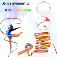 4m Long Rainbow Color Belt Gymnastics Ribbon Dance Ribbon Dancing Props Performance G6L0