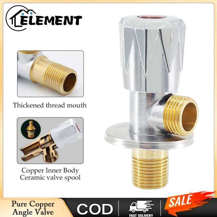 angle valve 1 way copper faucet valve One Way Cold and Hot General 1/2 ...