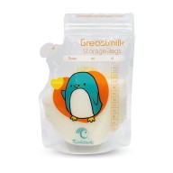 10 - 50 Túi trữ sữa 250ml không BPA, không mùi & 2 khóa zip an toàn cho Bé KICHILACHI (Hình chim cánh cụt dễ thương) thumbnail