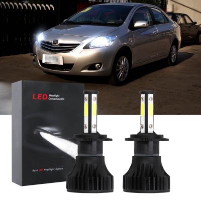 ชุดหลอดไฟหน้าฮาโลเจน LED 6000K สีขาว แบบเปลี่ยน สําหรับ Toyota Vios (2003-2013) รับประกัน 10 เดือน