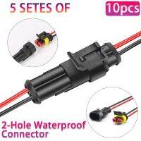 Hot Selling 5 Setes 2 Pin AMP Super Seal Waterproof Electrical Connector Automotive Female Or Male Plug For Car Motorcycles Socket