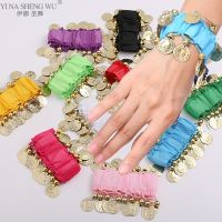 hot【DT】 Costume Accessories 1 Belly Wrist Ankle Cuffs Rattle Gold Coin Accessory Jewelry