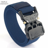 Quick Release Metal Buckle Mens Belt Elastic Tactical Belts Breathable Outdoor Stretch Male Jeans Waistband Hunting Accessories