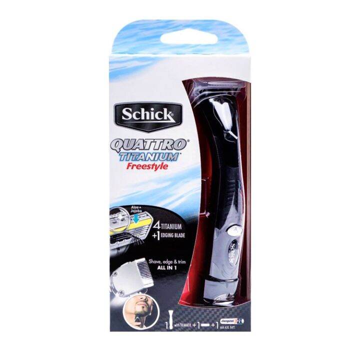Schick Quattro Titanium Freestyle Trimmer All In 1 Shave, Edge