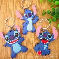 5ชิ้น Lilo &amp; Stitch: ชุด Windochs พีวีซีพวงกุญแจยางนุ่ม Cherochs การ์ตูนพวงกุญแจพวงกุญแจกระเป๋าแขวนสองด้านแบบ8เซนติเมตร