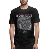 [S-5XL] Big Size Sports Bon Jovi Slippery When Wet Album MenS Cotton Short Sleeve T Shirts