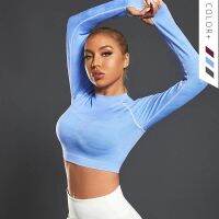 [COD] Cross-border exclusive seamless fitness long-sleeved womens hollow beautiful sports tight-fitting quick-drying training yoga for women