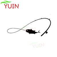 YUIN สติ๊กเกอร์ติดรถยนต์ลายปลางานอดิเรก,เบ็ดตกปลาสำหรับผู้ชายอุปกรณ์ตกแต่งตัวถังแฟชั่นรูปลอกกันน้ำ