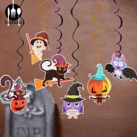 ฮาโลวีน halloween accessories DIY สยองขวัญ เหตุการณ์ ฟักทอง วน บ้านผีสิง สตรีมเมอร์ สไปรัล ตกแต่งฮาโลวีน อุปกรณ์ปาร์ตี้ Swirl แขวนเพดาน