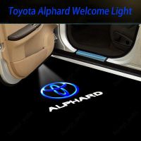 Huiyisunny ไฟ LED Toyota Alphard Vellfire รถยนต์2ชิ้น,อุปกรณ์เสริมไฟกลางคืนเครื่องฉายโลโก้เลเซอร์