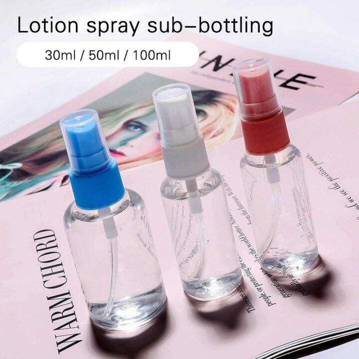 【COD】30ml/50ml/100ml Clear Plastic Spray Bottle Refillable Leak-proof