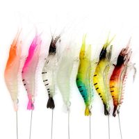 ✻■♕ Luya LURE Hook Soft Bait Shrimp Soft Shrimp Fake Bait 9cm Simulated Prawn Crap Fishing Lure Carp Fishing Bait