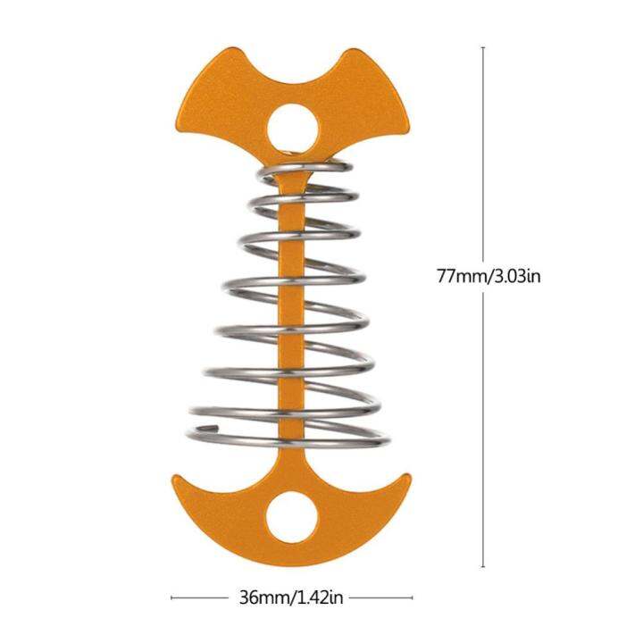 ลิ่มปักพื้นก้างปลาสำหรับตั้งแคมป์น้ำหนักเบาตะขอยึดเชือกลมพร้อมหมุดตั้งแคมป์ล็อคเต็นท์เชือกหัวเข็มขัดตะขอยึดเชือกเครื่องมือกลางแจ้ง