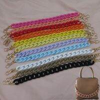 【CW】 Chain Metal Buckle Removable Matte Rubber Handle Color Multicolor 38cm