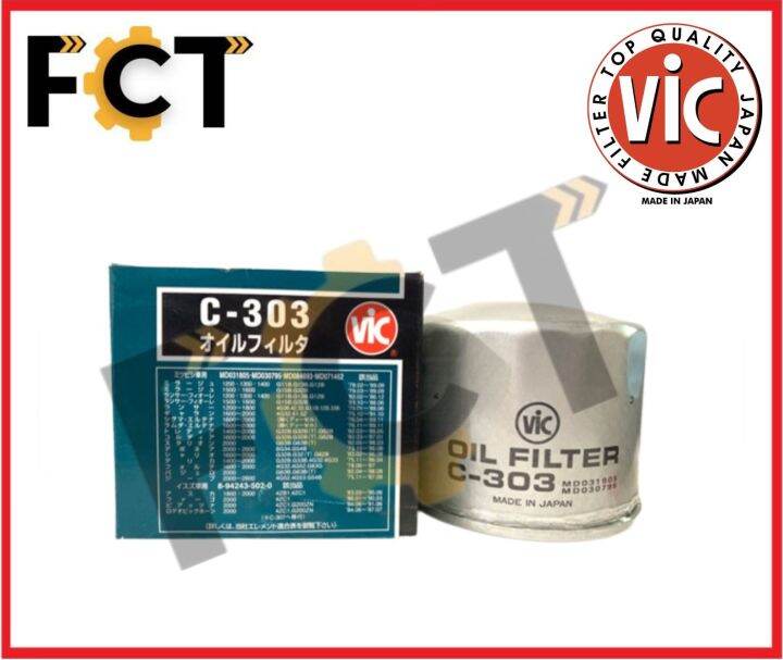 VIC Oil Filter Mitsubishi Lancer, L300 Gas (C 303) Lazada PH