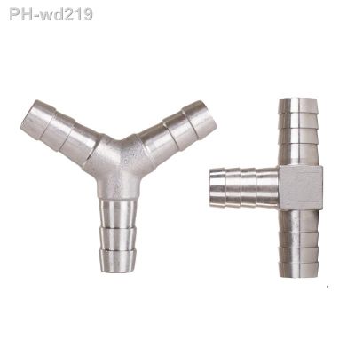 ☾■ 6mm 8mm 10mm 12mm 13mm 14mm 15mm 16mm 19mm 20mm Hose Barb Tee Y T Type 3 Three Way 304 Stainless Steel Pipe Fitting Connector