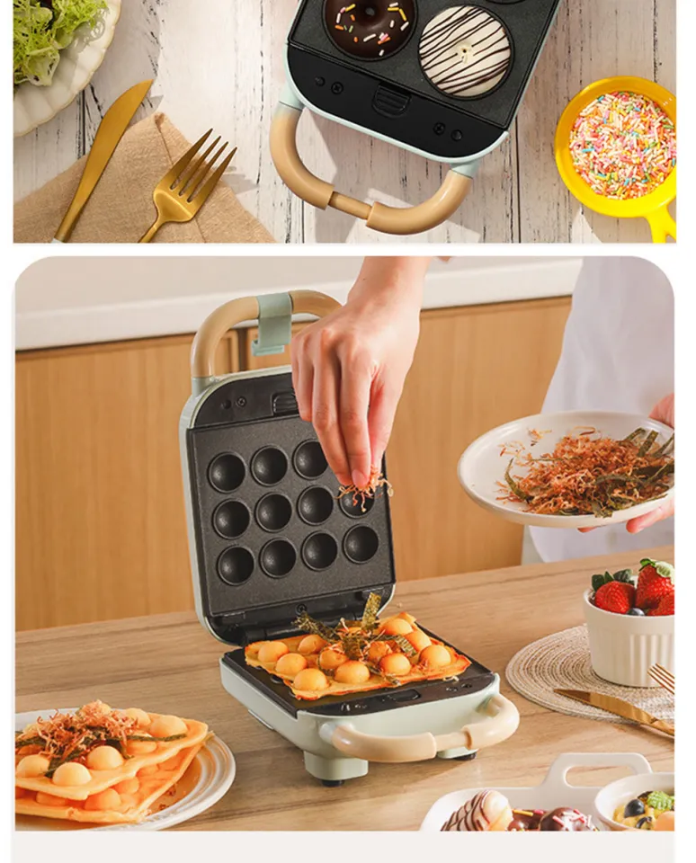 Mini Sandwich Maker 3 in 1 Electric Toaster Waffle Maker Breakfast Machine  Pancake Egg Multi Double Heated Toaster Baking Oven