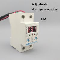 40a 220V ปรับได้อัตโนมัติเชื่อมต่อแรงดันไฟฟ้าและรีเลย์ป้องกันแรงดันไฟฟ้าภายใต้หน้าจอโวลต์มิเตอร์