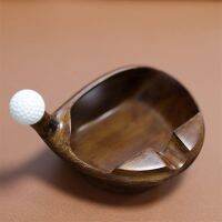 2023♣☃◙ Golf cigar ashtray wood grain portable smoke suppressor home sitting room high-end large capacity resin ashtray