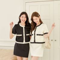 Cauline Set เซทเสื้อแขนสั้น และกระโปรง Miladi